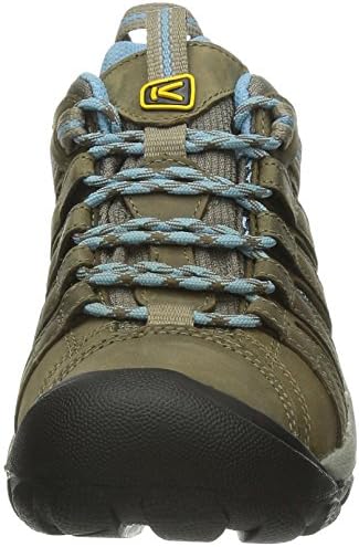 Sapatos de caminhada respirável de baixa altura feminina de Keen Women, Brindle/Alaskan Blue, 9,5 EUA