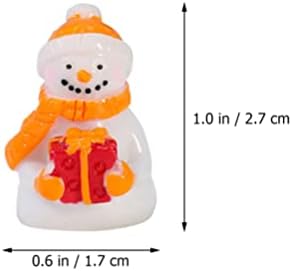 AMOSFUN ACESSÓRIOS DE NATAL Escultura de boneco de neve 6pcs Miniatura de boneco de neve em miniatura Ornamentos de