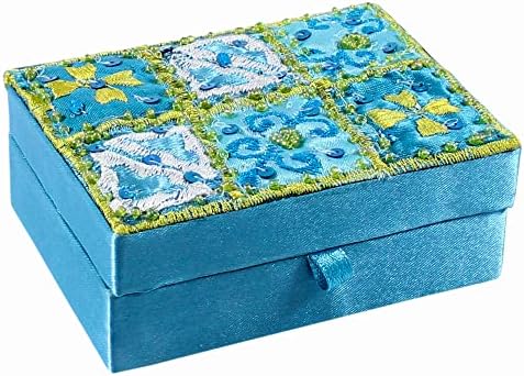 RoyalTyRoute Small Jewelry Box, Jóias portáteis de viagem para anel, pingente, brinco, colar, caixa de armazenamento de organizador de pulseira caixas