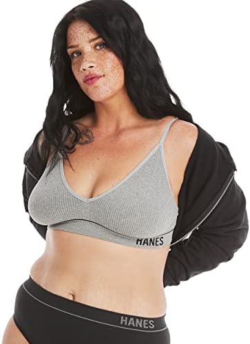 Hanes Womens Originals sem fio costura sem fio Bralette, ComfortFlex Fit Wirefree Bra