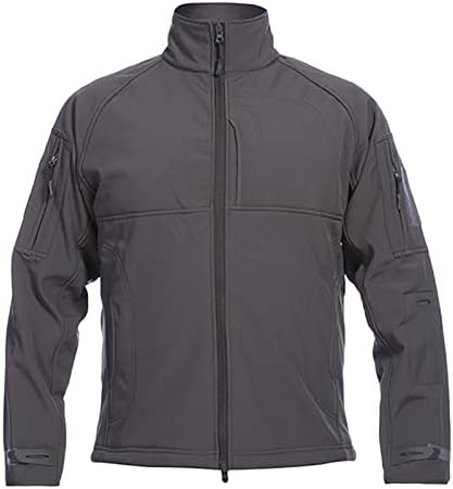 Maiyifu-GJ masculino Men-Zip Softshell Jacket Tactical Jackets forrado de lã Windbreaker caminhando na jaqueta à prova de vento ao ar livre de inverno