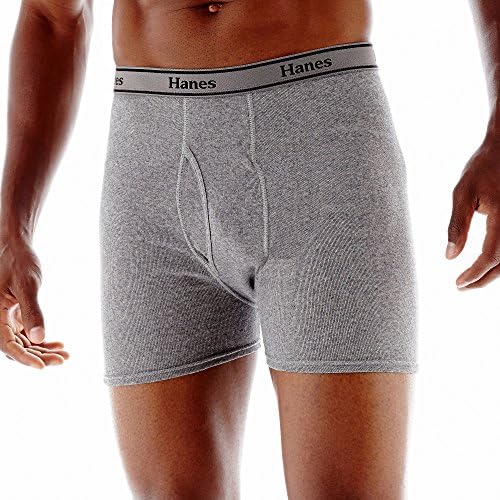 Hanes Ultimate Men's 4-Pack Freshiq Tagless Cotton Boxer com resumos de cintura ComfortFlex