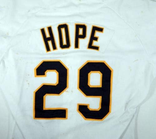 1996 Pittsburgh Pirates John Hope 29 Game usou White Jersey - Jerseys MLB usada