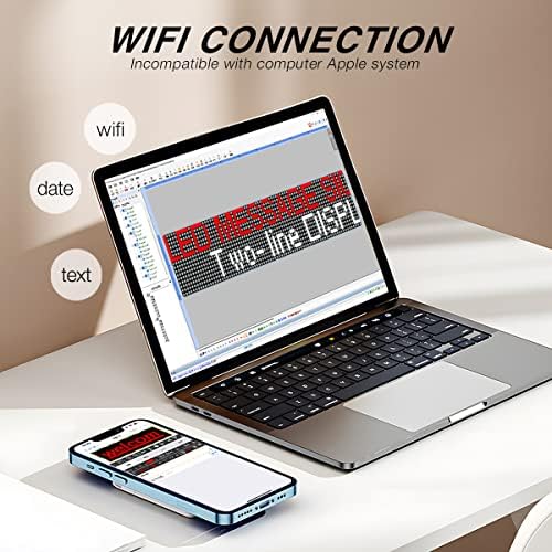 Ph5 mm LED SIGNO 39''X 14 '' WIFI e USB PROGRAMÁVEL PROGRAVIL LED PLACO DO LEITO DO LEDO COMO COMO PODE APORTAR DATA DE TEXTO