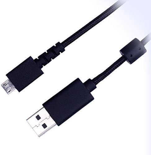 Huyun 1,8M de carregamento USB Substituição de cabo para Logitech G533 G633 G933 Headset de jogos e G502 Hero LightSpeed