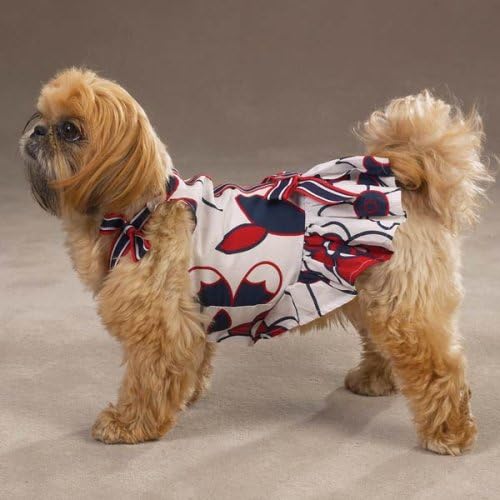 Vestido de cachorro - All American Dog Sundress - vermelho branco e azul - x -small