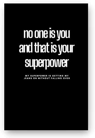 Notebook Superpower - Melhor caderno forrado para diário diário, ajude você a alcançar seus objetivos, manifestar sonhos