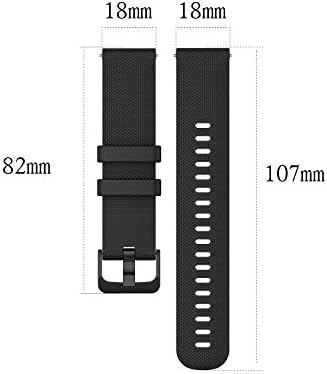 Reyda Band Silicone Band compatível com Garmin Venu 2s, faixa de relógio rápido de 18 mm Banda Soft Breathable Bracelet