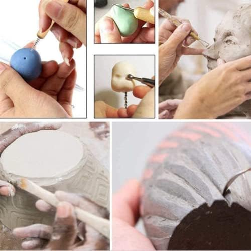 Ferramentas de argila de cerâmica de 45pcs, manusear ferramentas de argila de modelagem, conjunto de ferramentas de cerâmica DIY