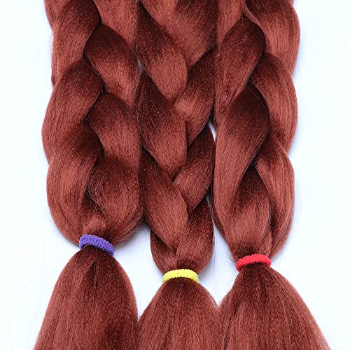 Extensão de cabelo Jumbo Braids original 3pcs cor pura 4 marrom escuro 24 polegadas 100g/pc para cabelos de trança de caixa de