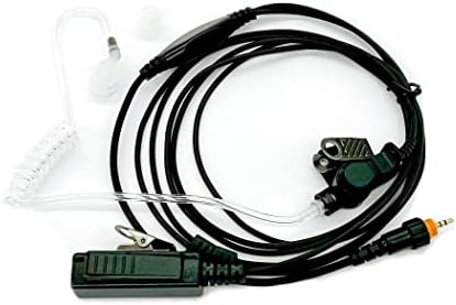Rataok Walkie Talkie fone de ouvido com PTT MIC Clear Acoustic Tube Headset Push to Talk 2,5mm 1pin Plug Plug Polhone