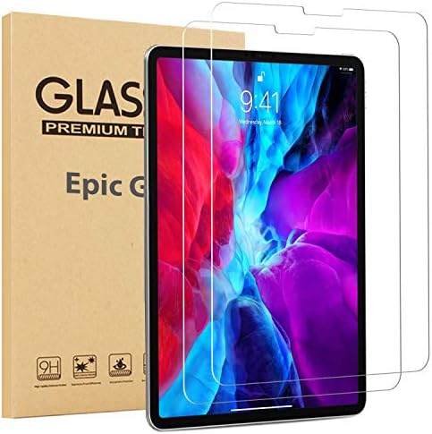 [2 pacote] Protetor de tela Epicgadget para iPad Pro 11 4ª geração, ID de face de protetor de tela de vidro temperado Compatível/resistente
