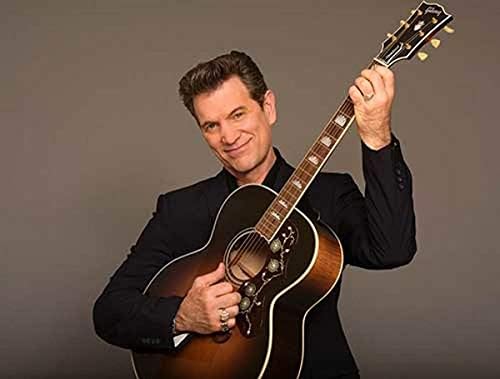 Chris Isaak Wicked Game Heart World World Authentic assinado autografado Sunburst Twele Twele Size Acoustic Guitar LOA