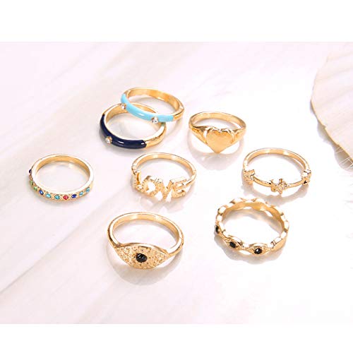 Sethain Fashion Gold Ring Set