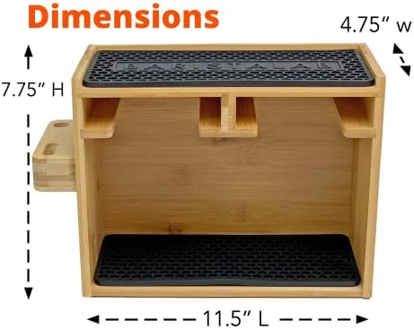 BARISTA LAB STANCE PARA Organizador de bambu AeroPress® para armazenamento de parede, contador ou caixa de cabine contém filtros, xícaras e acessórios com precisão Fit Silicone Dripper Mats