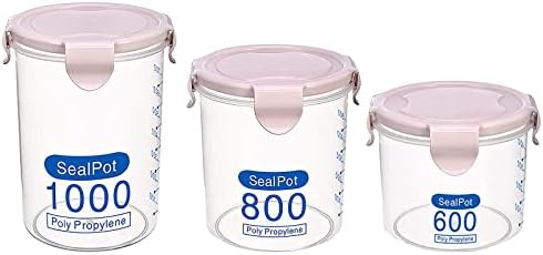 2022 Recipientes de armazenamento de alimentos 3 cores Combinação de 1000 ml caixa de armazenamento de cozinha selada preservação