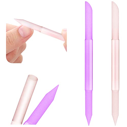 SIBBA Glass Cutticle Pusher 2x Faixa de unhas de dupla face Manicure Stick Precision Precision Cutticle Crystal Gel