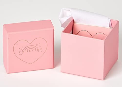Pomeline Velvet Ring Box - Caixa de armazenamento de jóias elegantes com slot - Presente para propostas, compromissos e casamentos