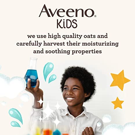 Aveeno Kids 2-em-1 Shampoo e condicionador hidratante, limpa suavemente, Condiciona o cabelo das crianças, 12 fl. Oz com as crianças