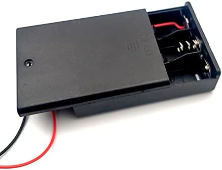 Fainwan 2pcs Fio Cabo de cabeceira plástico 3 x 1,5V AA Baterias Caixa de caixa celular Caso preto