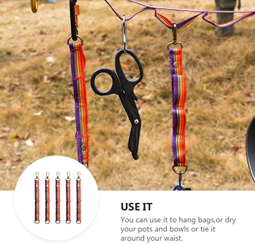 INOOMP ACESSORES DE CAMPING ACESSORES DE MOTORCIONCH CACHANCHAIN ​​5PCS Bungee cordas Bungee Bungee Cord Motorcycle