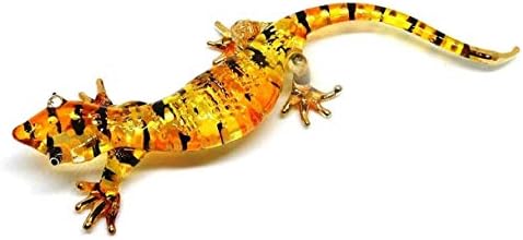 Figuras artesanais de artesanato de lagarto laranja lagarto de lagarto de vidro de vidro para figuras de animais de