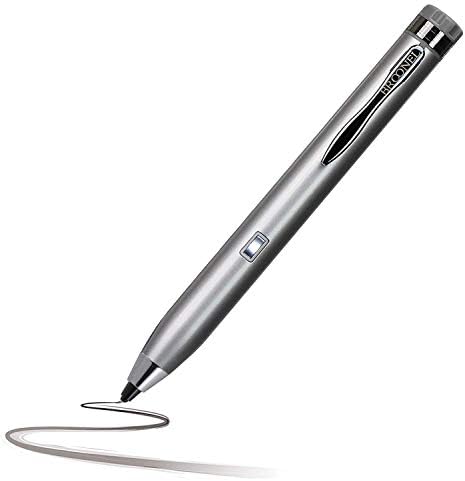 Broonel Silver Mini Fine Point Digital Active Stylus Pen compatível com o Lenovo Yoga 15,6 polegadas Chromebook