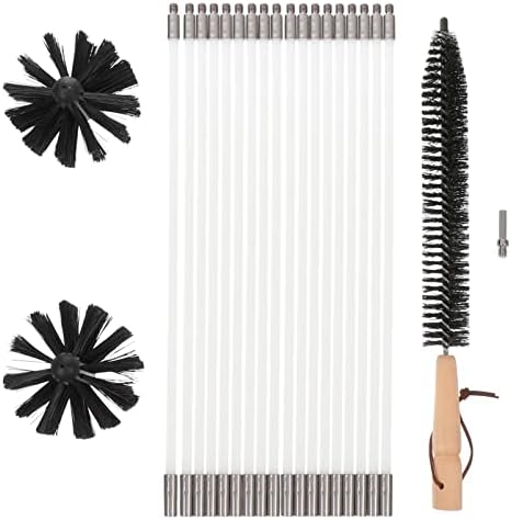 Hanabass 1set Lint Flue Sweep Limpador longo Limpador Flexível Florplace Kit Chimney Bobina de refrigerador Tubo