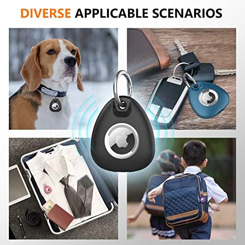 [2 pacote] Keychain de suporte para airtag, suporte de tag de proteção à prova d'água IPX8, tampa de chaveiro de airtag