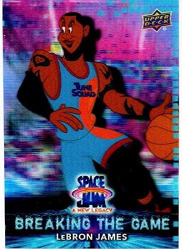 2021 Espaço do convés superior Jam um novo legado quebrando o jogo 3D lenticulars 3D-1 LeBron James Cartoon Trading Card