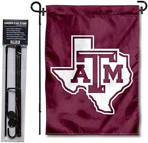 TEXAS A&M Aggies Garden Bandle and Flag Stand Poste Setent