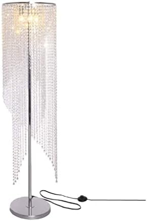 Lâmpada de lâmpada leve do chão Lâmpada de metal europeia de metal criativo K9 Crystal Floor Luz de pé acabamento cromo para