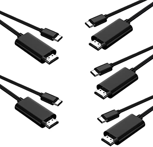 Cabo USB C a HDMI 6ft 4K, Adaptador HDMI USB-C Compatível com MacBook Pro, iPad Air, conversor USBC HDMI para Chromebook,