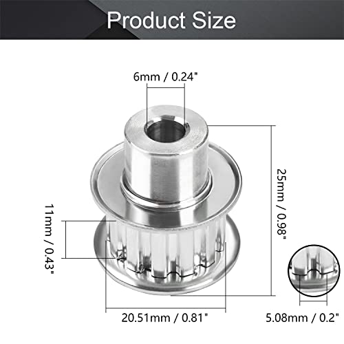 Liga de alumínio fielect xl 13 dentes de 6 mm de diâmetro interno do diâmetro da correia de flange síncrona do flange do tom síncrono para a impressora 3D CNC 1PCS