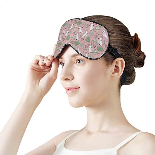 Máscara de sono cacatua tropical máscara ocular portátil macia com cinta ajustável para homens mulheres