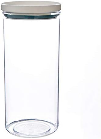 Caixa de armazenamento de alimentos Plástico recipiente de alimentos transparente com tampas de tampas de cozinha garrafas de frascos de grãos secos armazenamento de alimentos, 350ml