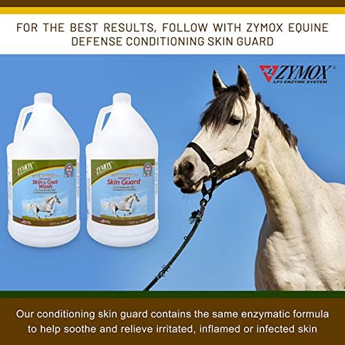 Zymox Equine Defense Skin and Coat Horse Shampoo, 1 galão