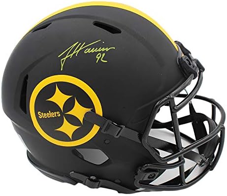 James Harrison autografou/assinado Pittsburgh Speed ​​Authentic Eclipse Capacete