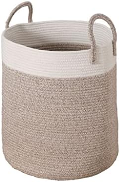 Renslat algodão corda de lavanderia banheiro sujo cesto cesto de armazenamento Organizador de casa com/alça de lavanderia cesto