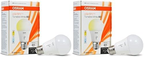 Osram iluminam A19 Smart Ajuste White LED, Dimmable, 9,5W, Hub necessário