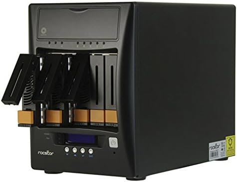 Rocstor rocsecure ne52 criptografado NAS AES-256 RAID 30TB 7200 rpm, preto