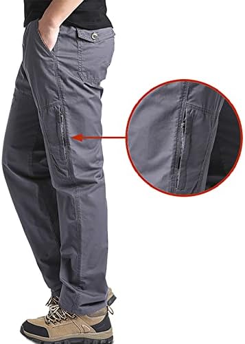 FSAHJKEE Black Work Pants Homens, caminhadas de joggers homens, calças masculinas frouxas pub Baggys Plus Size Belts Pop Split Straight Straight