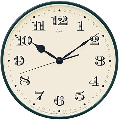 Relógio Seiko Na703m Pixis Wall Clock, Aluminium, Green escuro, diâmetro 11,4 x 1,5 polegadas