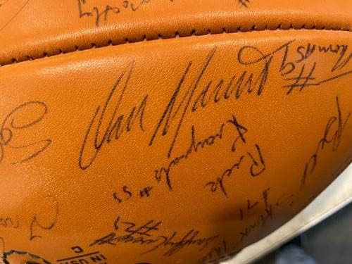 1982 Equipe de Pitt assinou futebol Dan Marno Bill Fralic Maas Doleman 52 AUTOS JSA - Capacetes NFL autografados