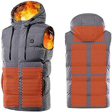 Colete aquecido por Osfvnoxv para homens e mulheres, casaco de inverno acolchoado, jaqueta aquecida para trabalho ao ar livre, bateria