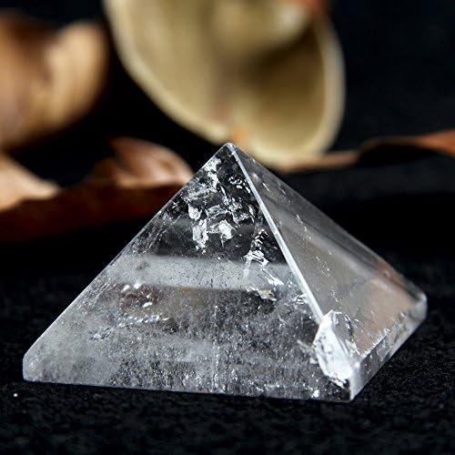 Cristais naturais de Hongjintian Clear Quartz Crystal Pyramid Aprox. W2.20 polegadas para a cura de Reiki