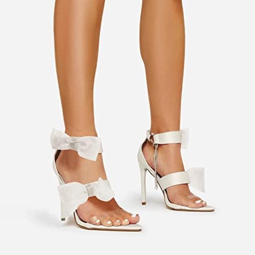 Ladies Fashion Summer Sandalle Sollele Sandals Mesh Mesh Ponto de taco de salto alto sapatos para mulheres tamanho 13