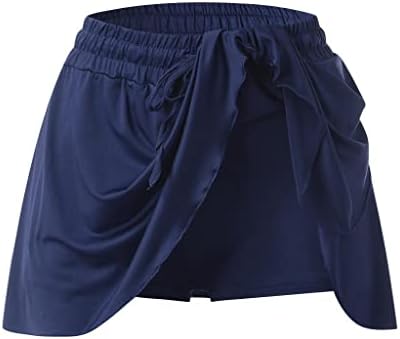 Shorts Saias para mulheres Summer Summer Beach Casual Sexy Loose Ruffle Mini -saia calça Bikini Bottoms Clubwear, A155
