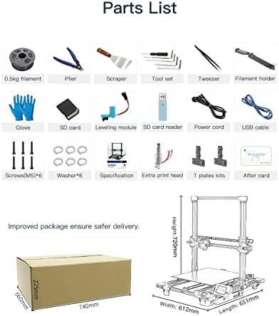 Chiron FDM 3D Impressora 400*400*450 mm Impressoras de nível automático de nível automático DIY Impressoras 3D Dual Z Expressora