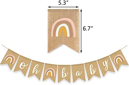 Boho Rainbow Baby Surlap Banner Banner de gênero neutro decoração de berçário suprimentos de festa com tema